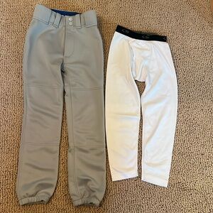 Mizuno Baseball Pants Size Youth Small and Champion Baseball Sliding Pants